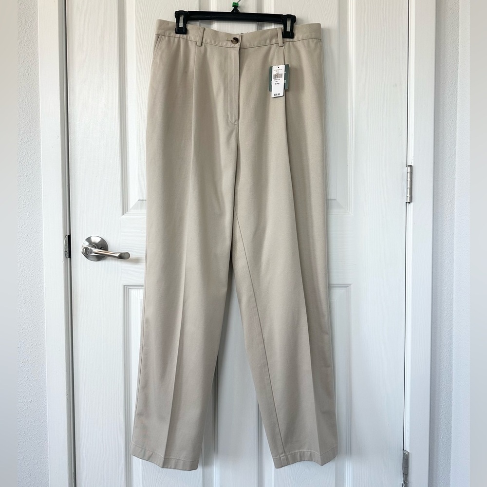 L.L. Bean High-Rise Comfort Waist Tapered-Leg Wrinkle-Free Bayside Pants NWT - Picture 6 of 9